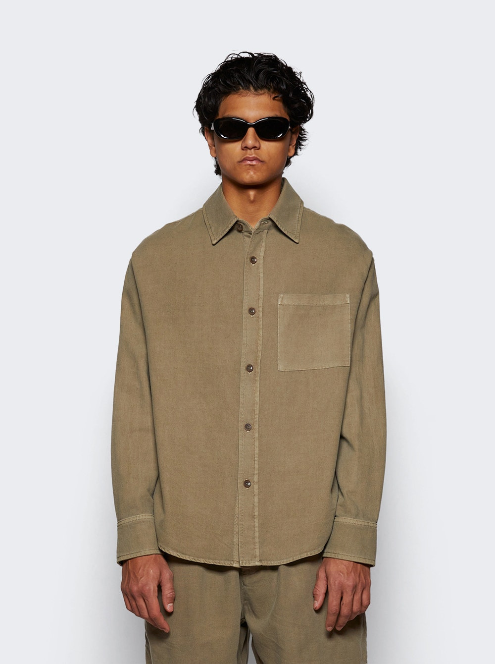 Early Dawn Overshirt New Olive - 3
