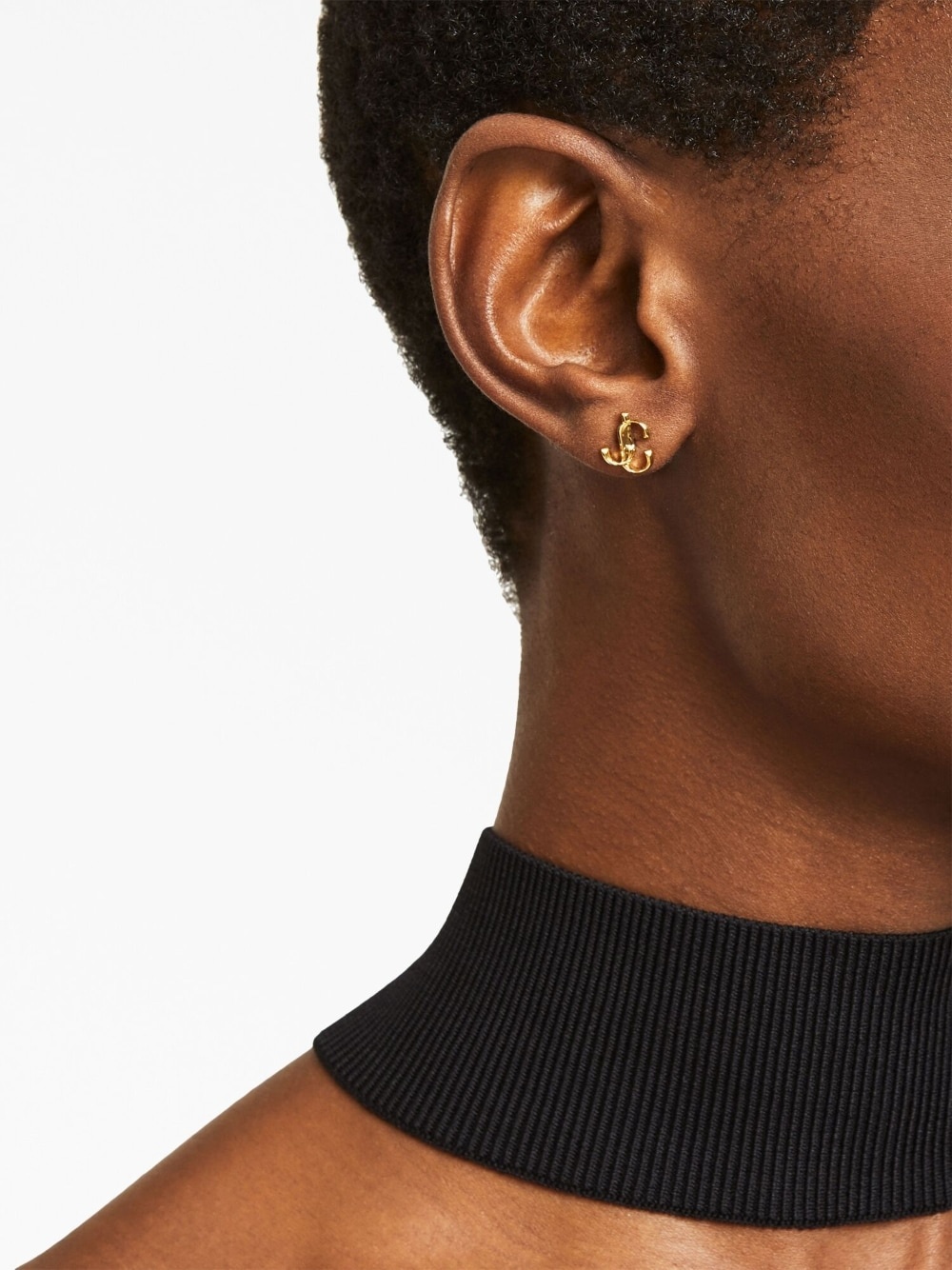 logo-lettering stud earrings - 2