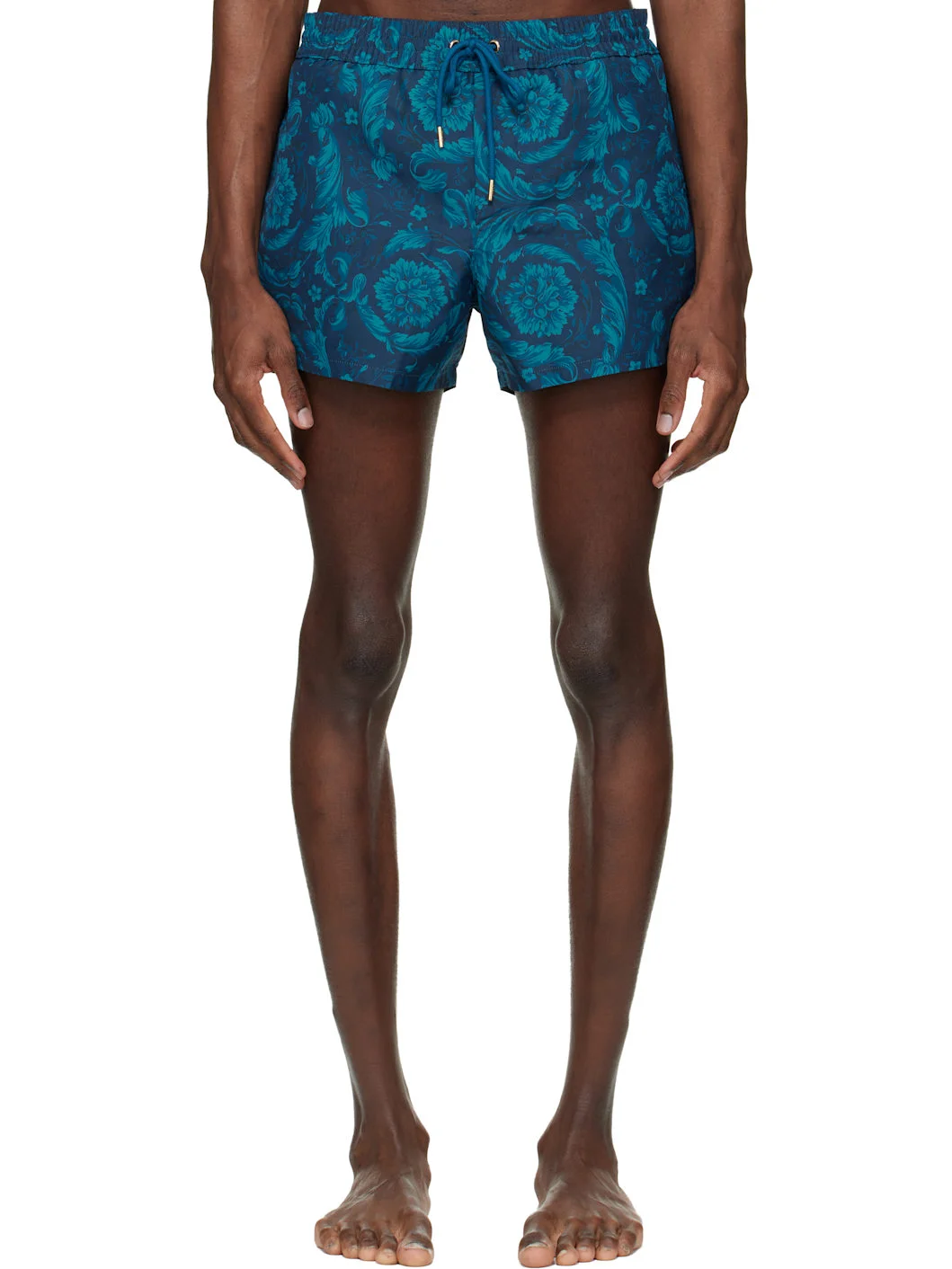 Navy Baroque Swim Shorts - 1