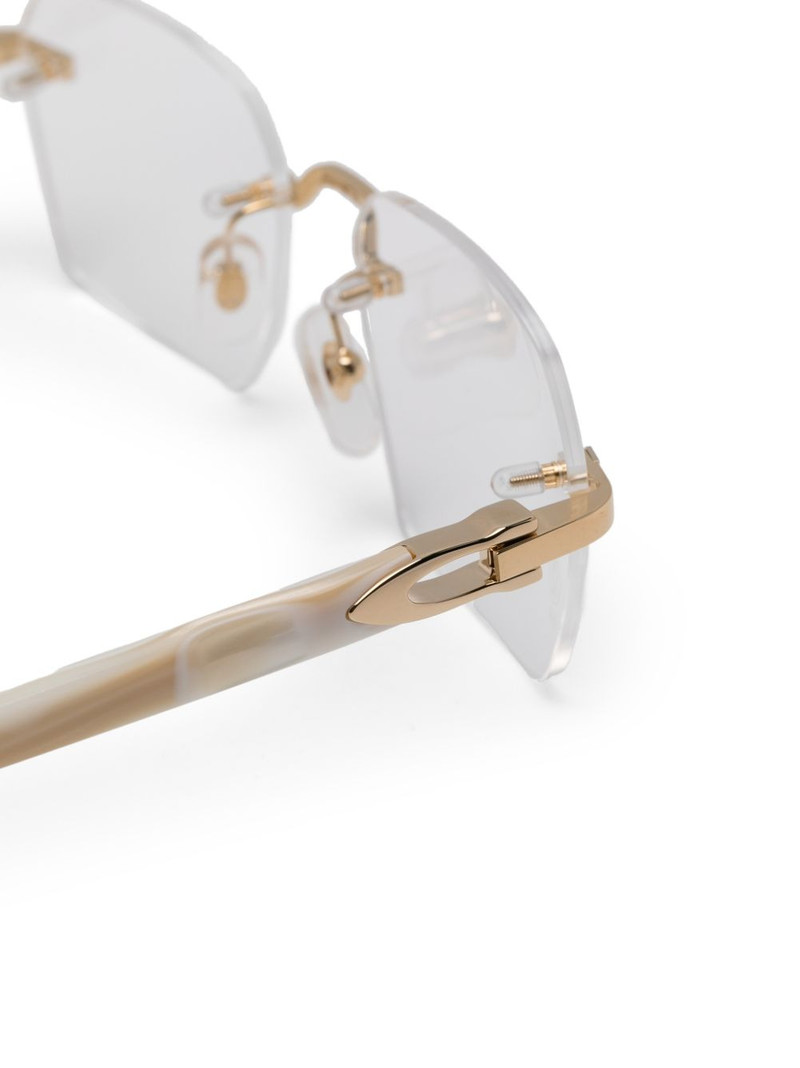 rimless-frame glasses 3