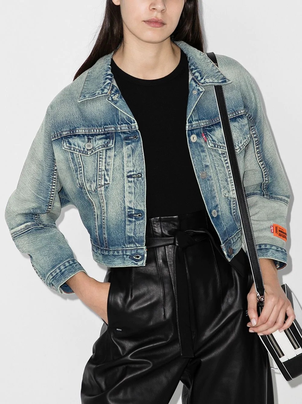 x Levi's cropped denim jacket - 2