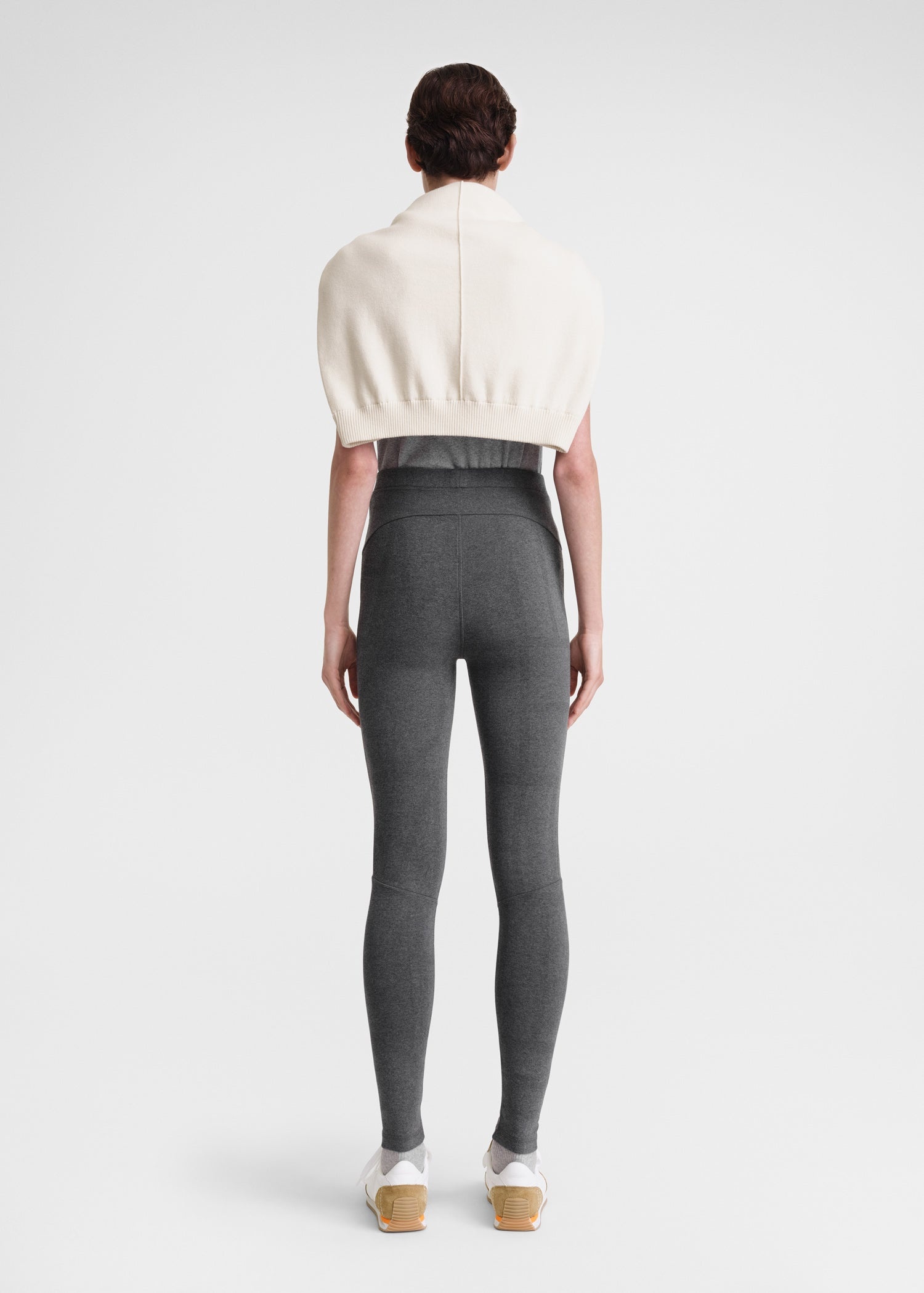 Monogram knit leggings dark grey melange - 4