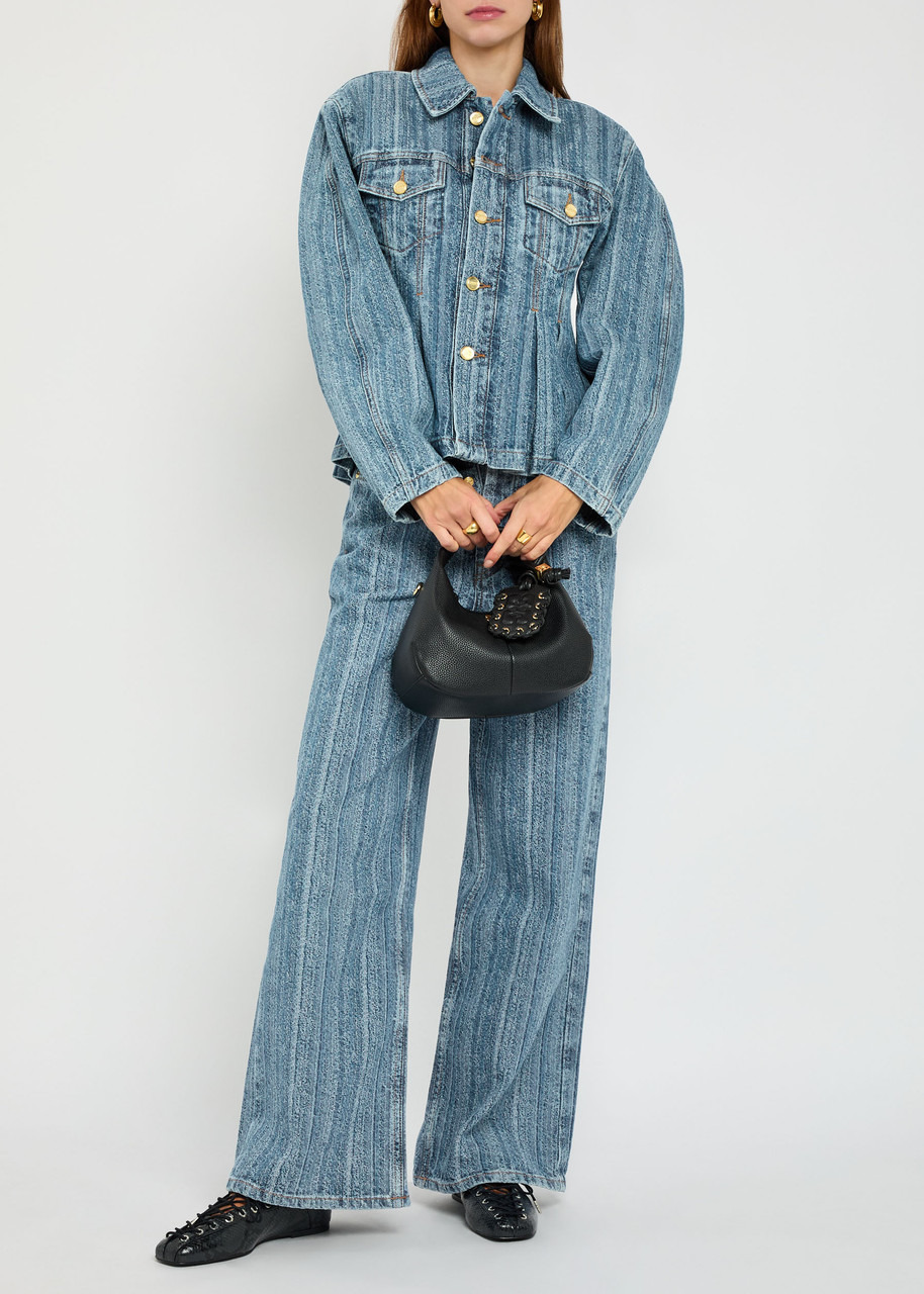 Ganni Pleated Denim Jacket - 4