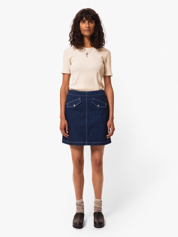 Elvy Western Denim Skirt Blue - 2