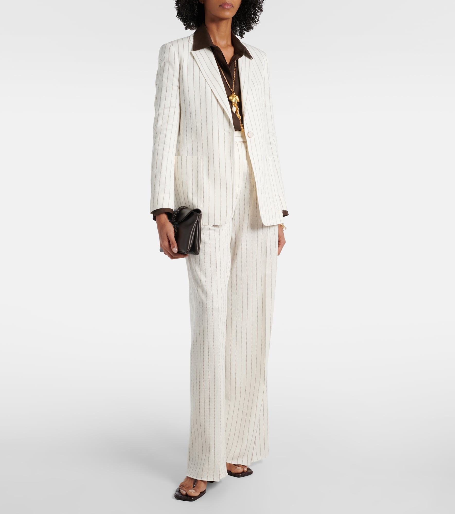 Clarion cotton and linen straight pants - 2
