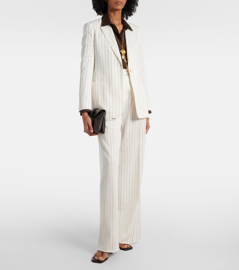 Max Mara Clarion cotton and linen straight pants outlook