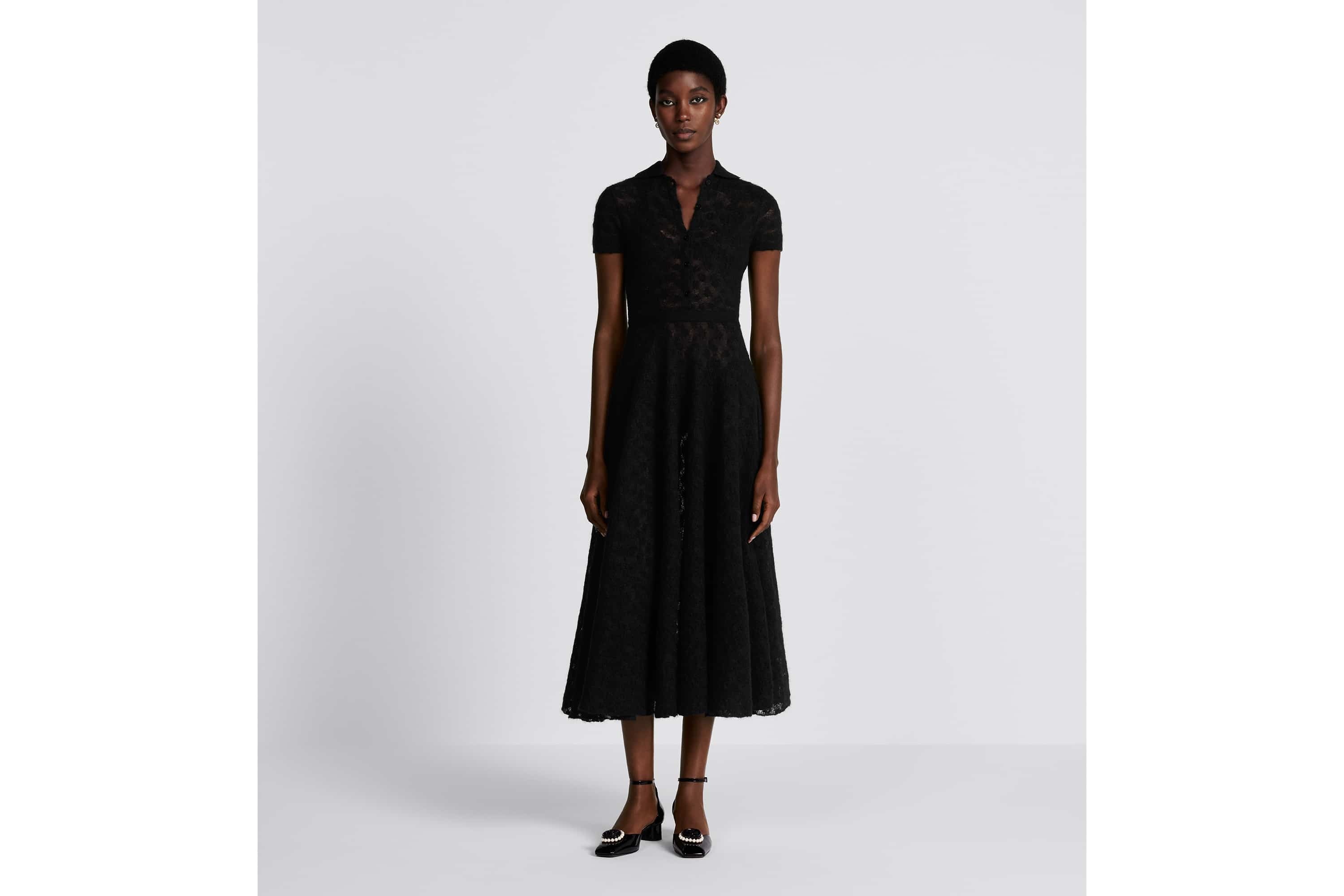Mid-Length Flared Shirt Dress - 4
