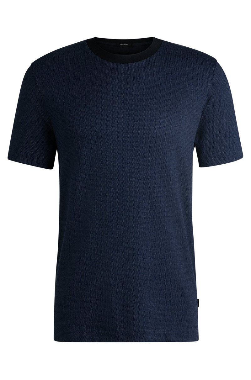 MERCERIZED-COTTON T-SHIRT WITH MICRO PATTERN 1