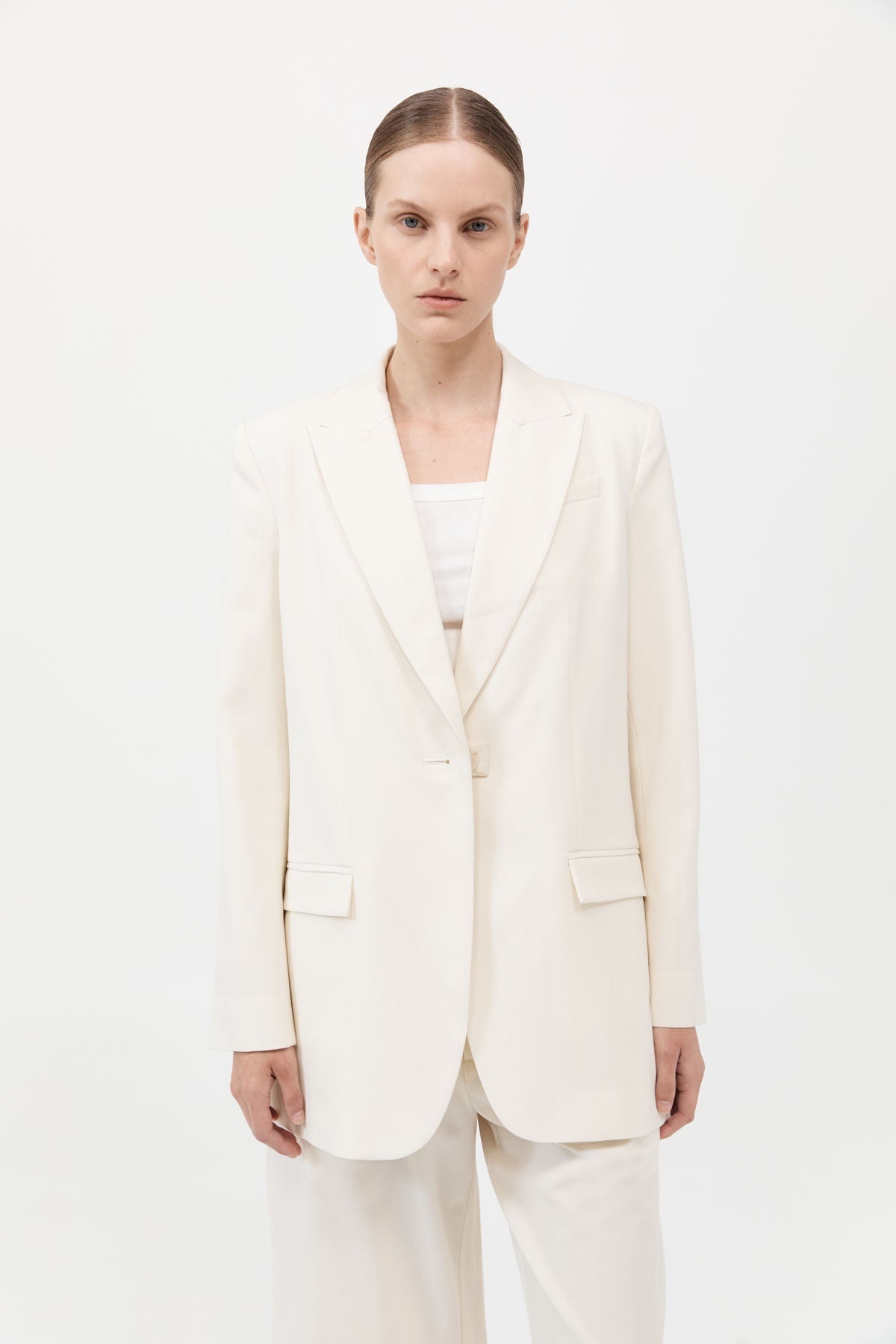 Belt Detail Blazer - Milk - 2