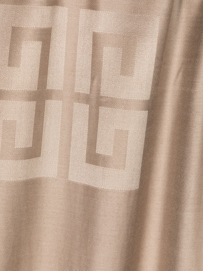Givenchy Neutral Logo-Jacquard Silk-Wool Scarf outlook