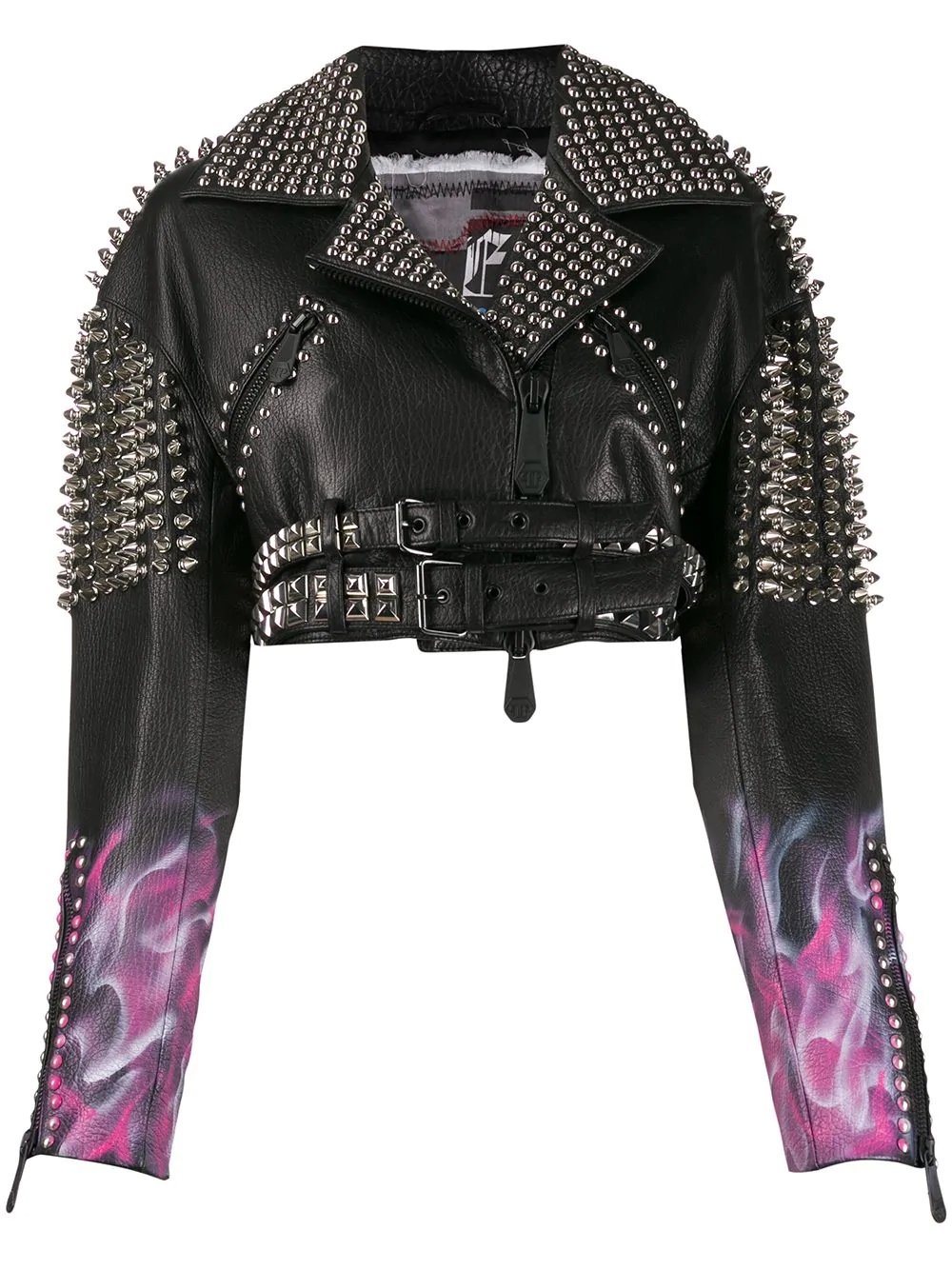 studded biker jacket - 1