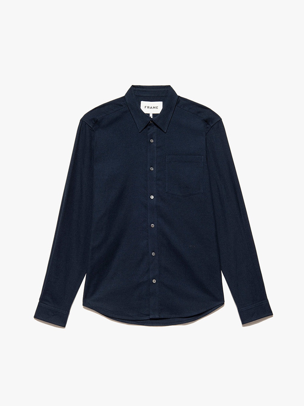 Brushed Cotton Shirt in Midnight Blue - 1