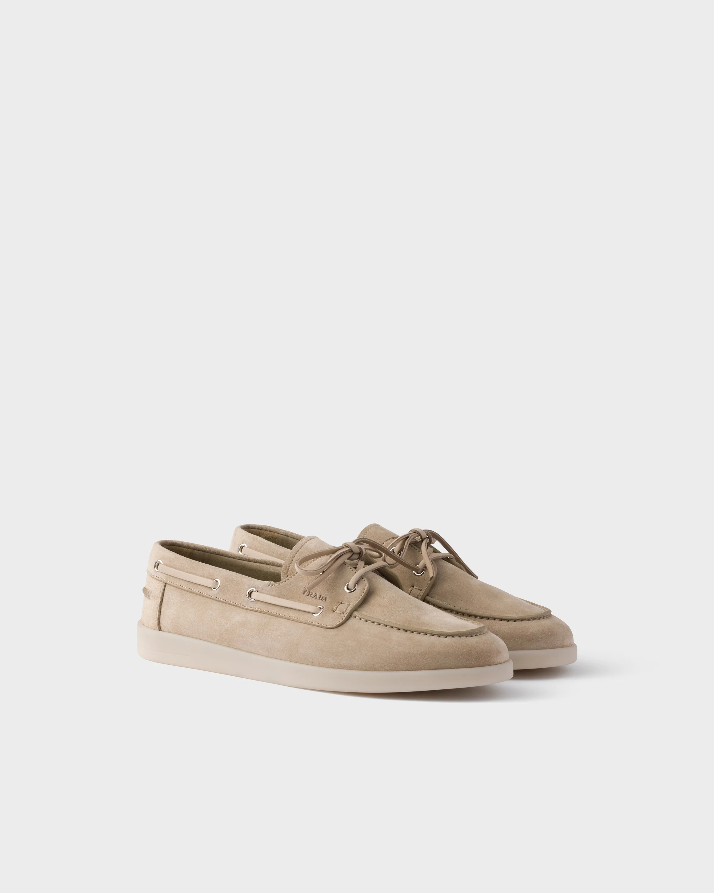 Suede boat shoes with laces - 1