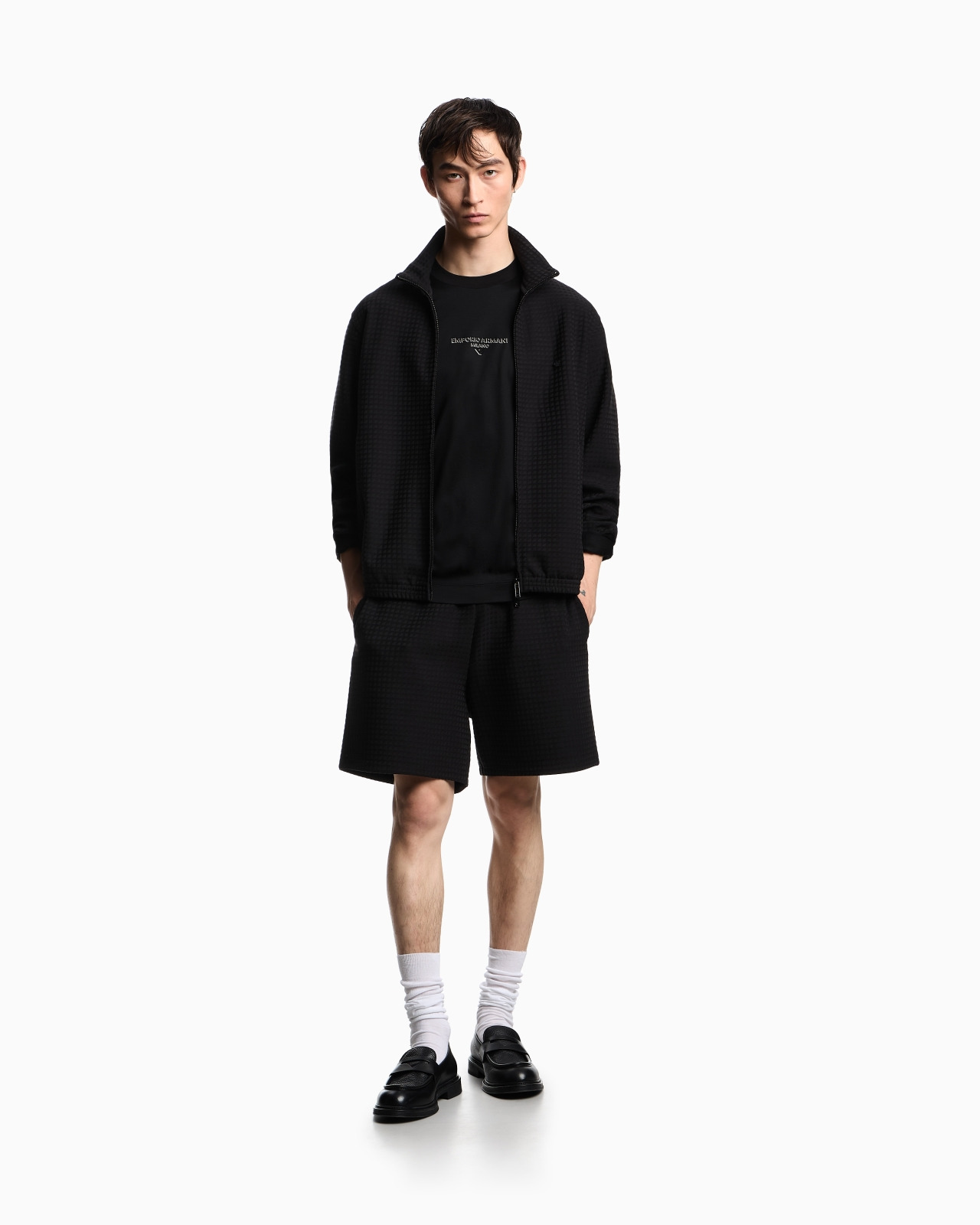 ASV FULL-ZIP SWEATSHIRT IN LYOCELL-BLEND JACQUARD JERSEY - 2