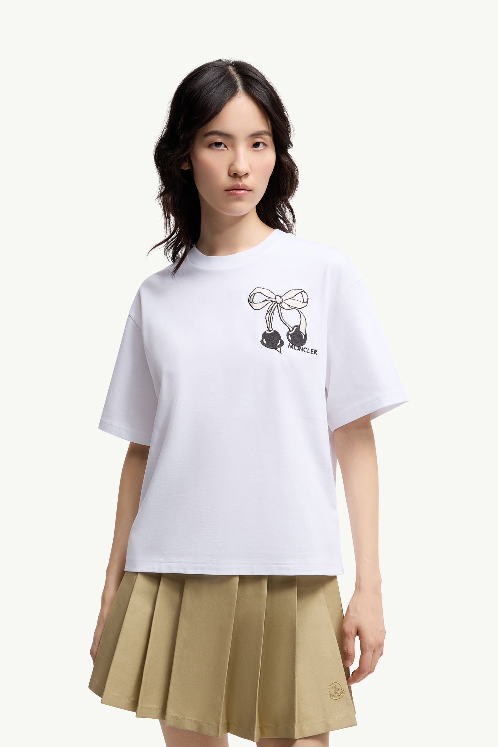 Embroidered Cherry Logo Cotton T-Shirt - 3