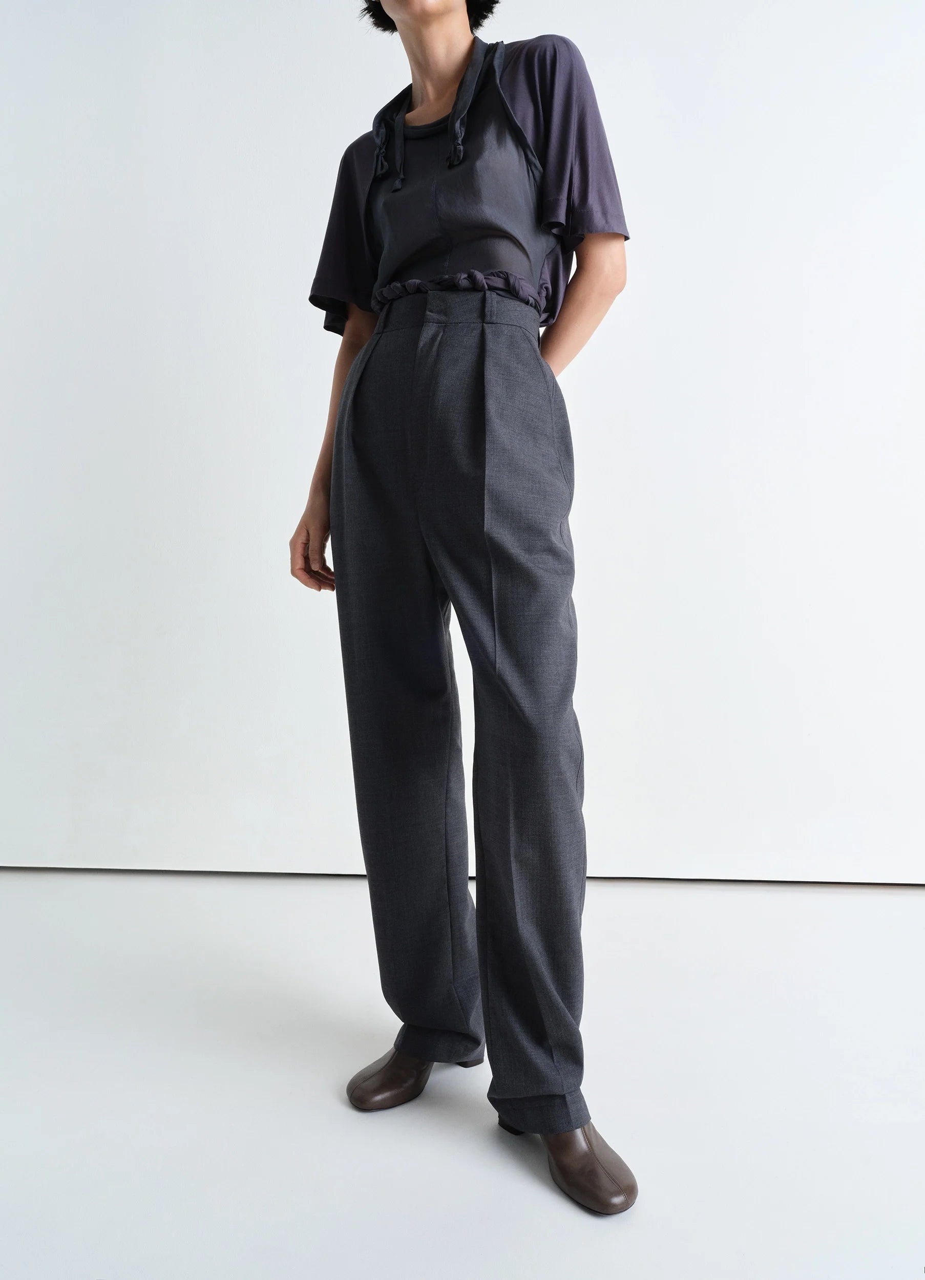 DROPPED CROTCH SOFT PANTS - 5