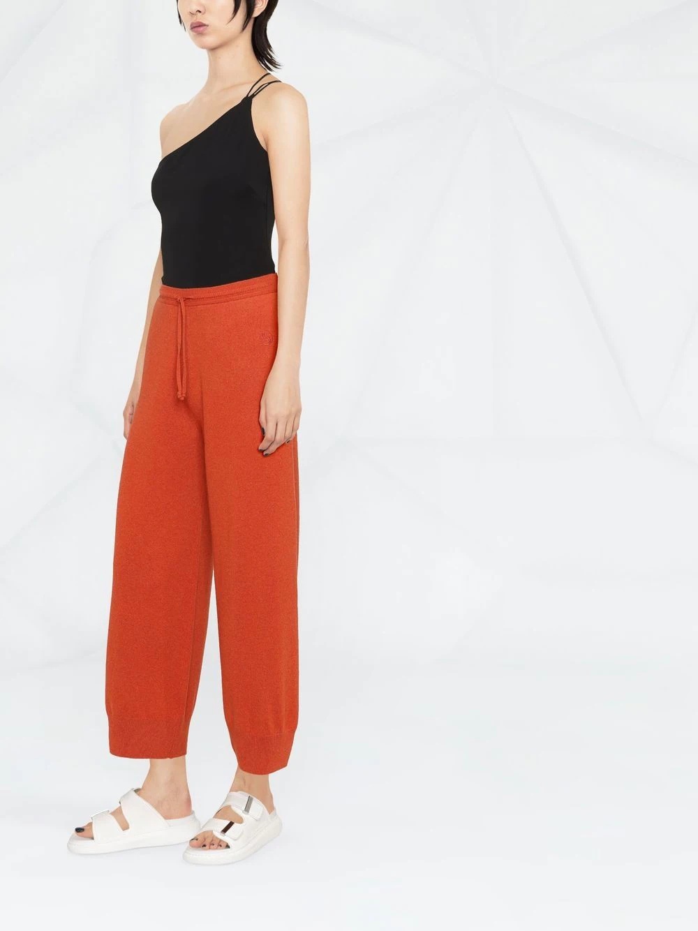 drawstring knitted trousers - 3