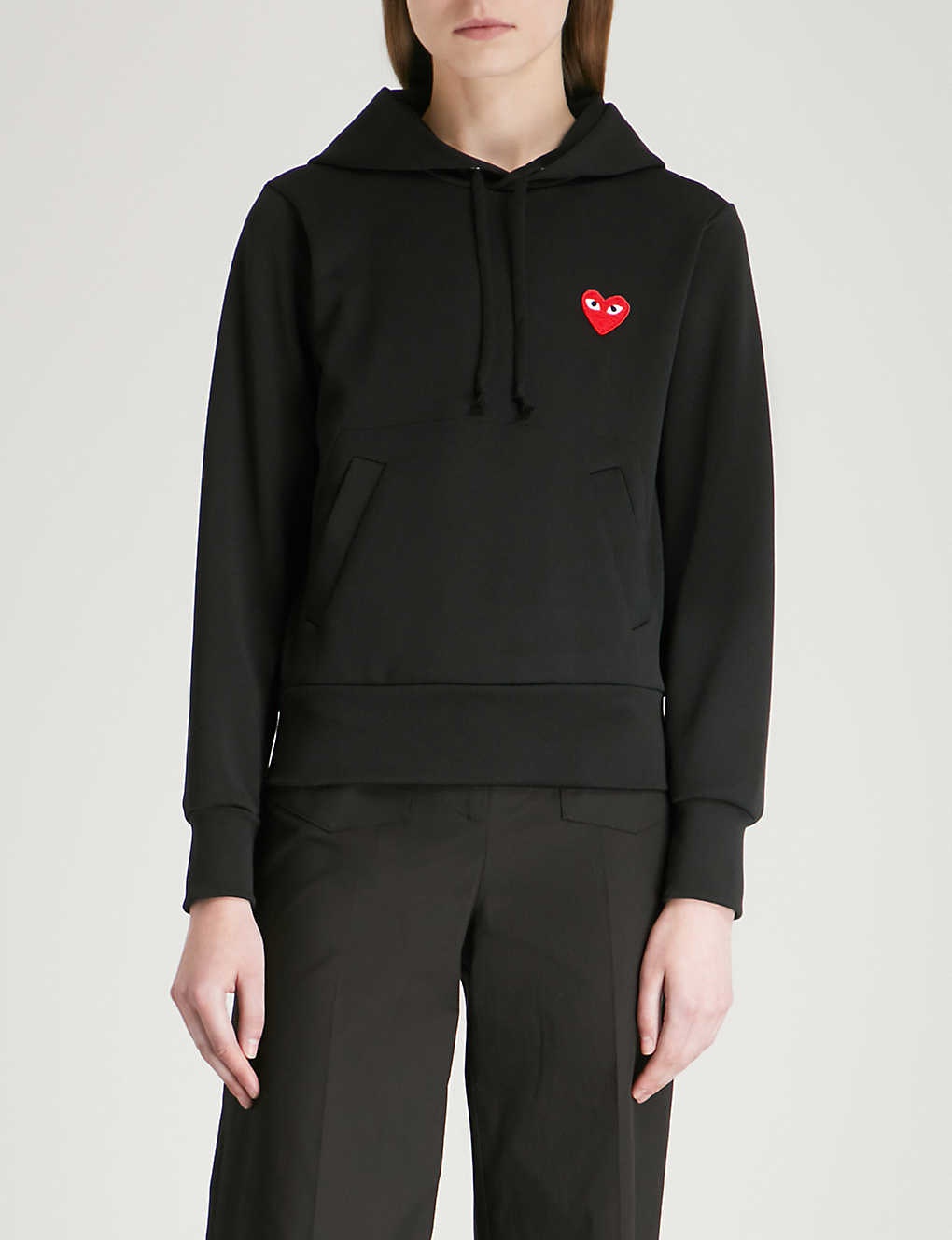 Logo-embroidered cotton-jersey hoody - 1