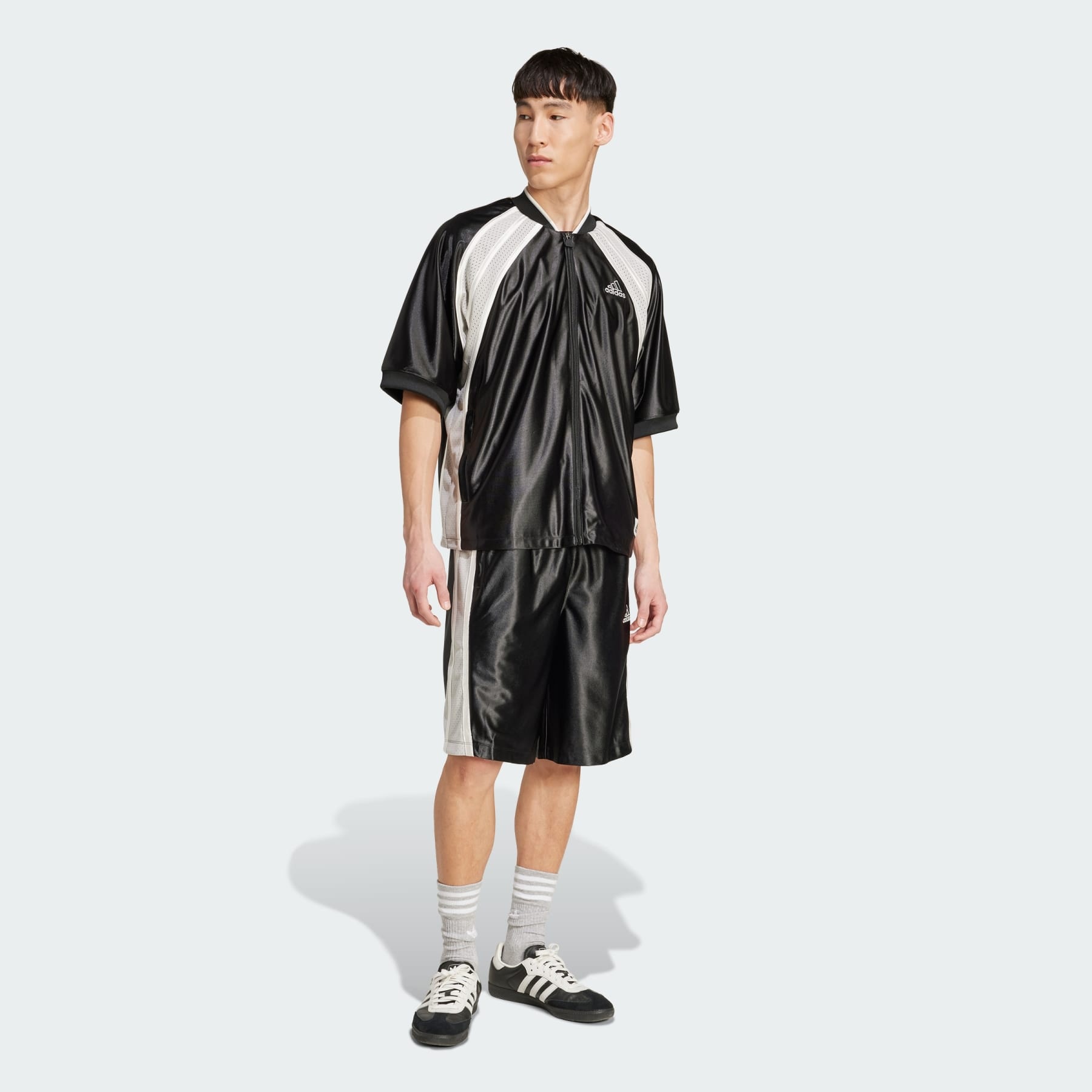 Cut Line Short Sleeve Track Top - 4