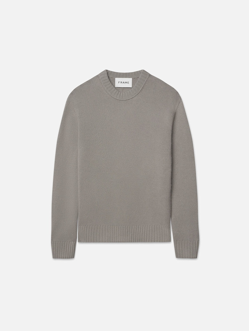 Cashmere Crewneck Sweater in Stone Beige 1