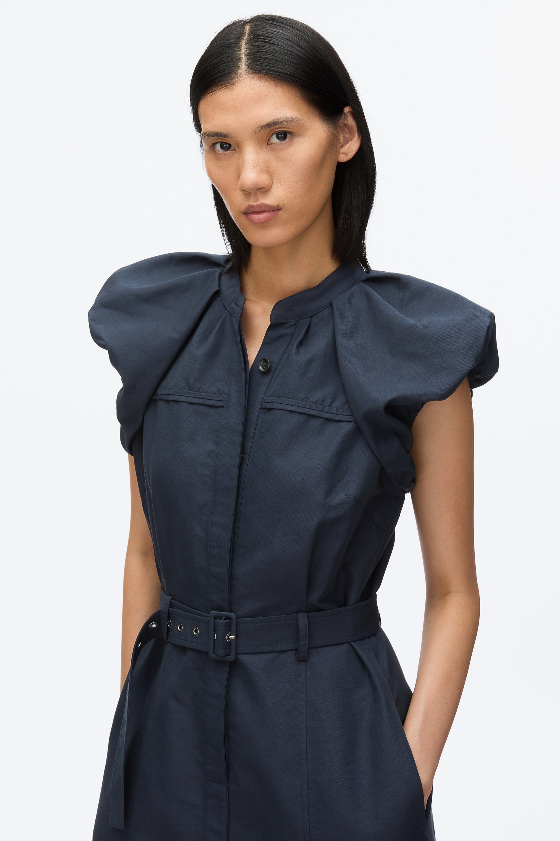 Cloud Sleeve Shirt Dress - 5