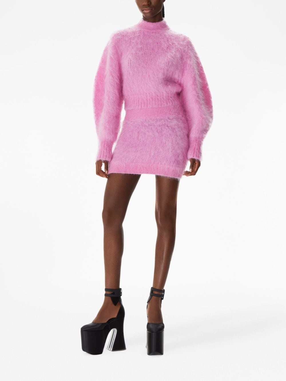 mohair-blend mini skirt - 2