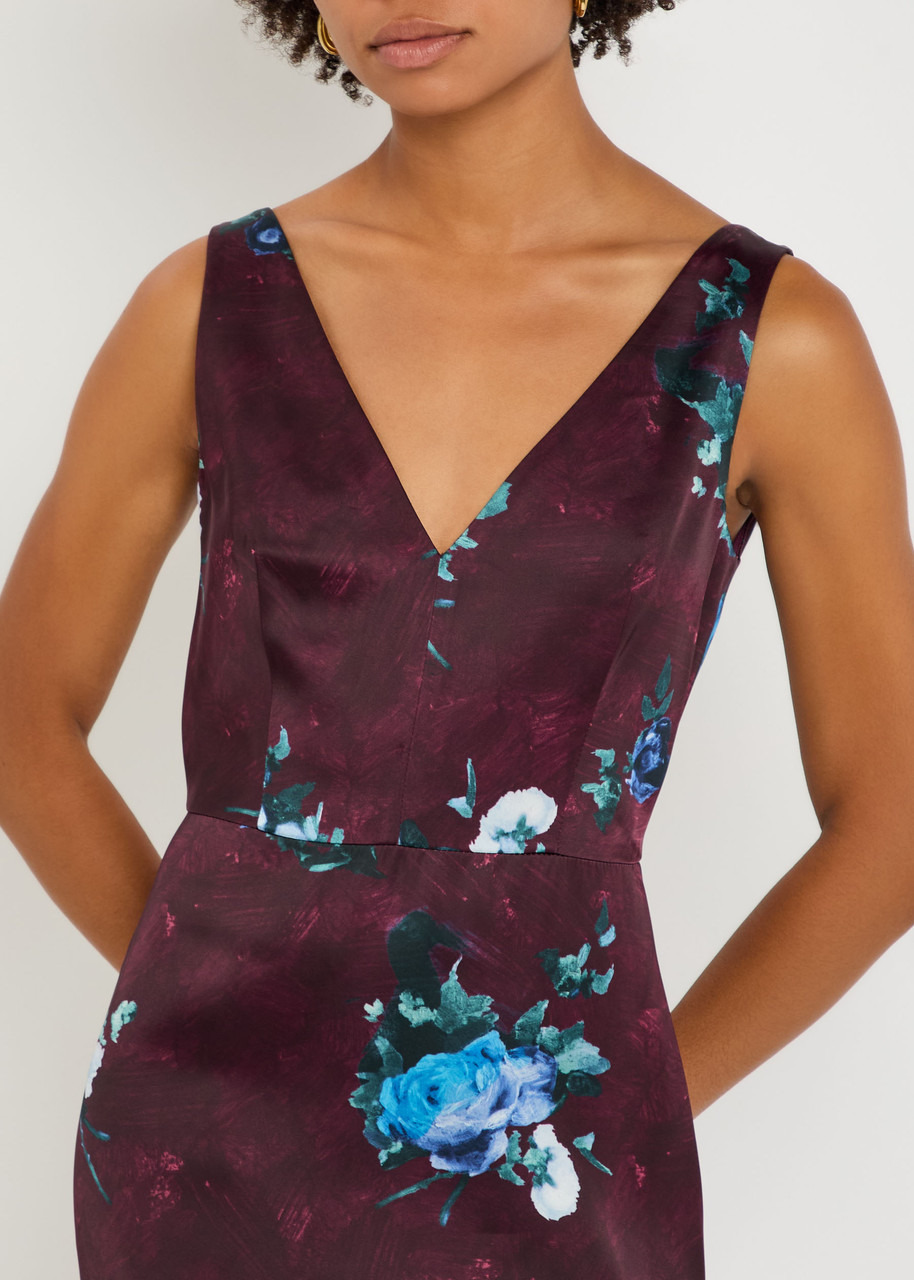Erdem Floral-print Satin Midi Dress - 4