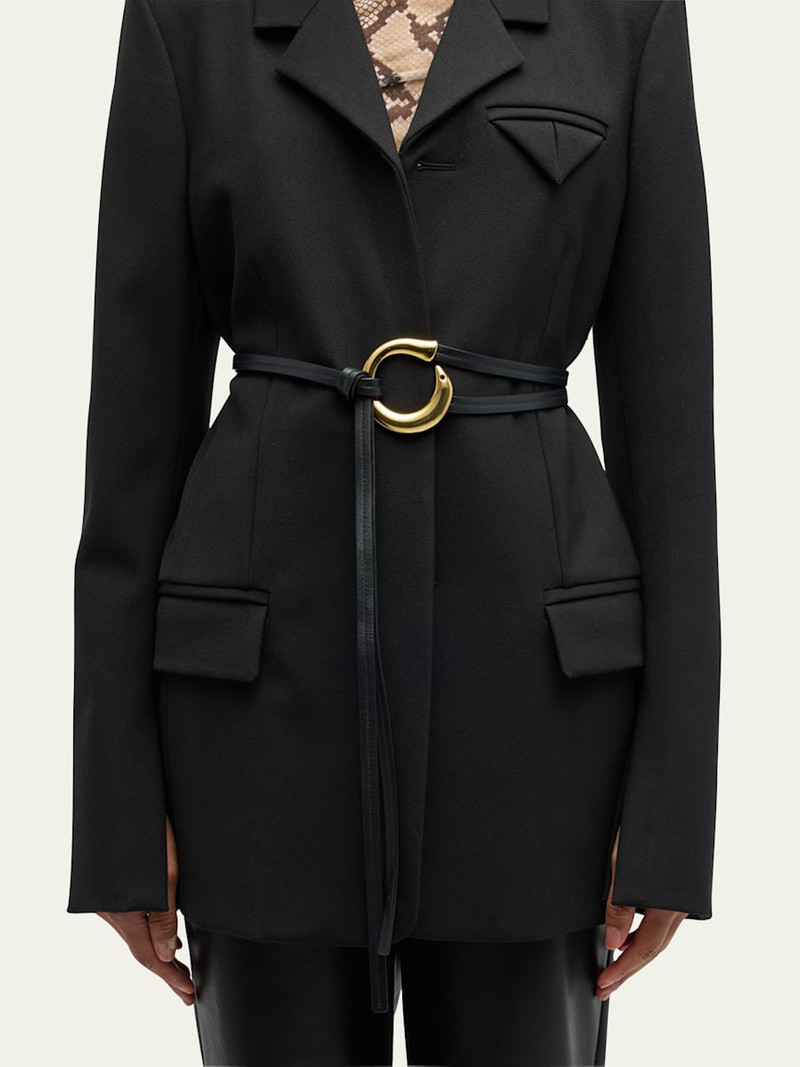 Bottega Veneta Cintura Leather Wrap Belt outlook