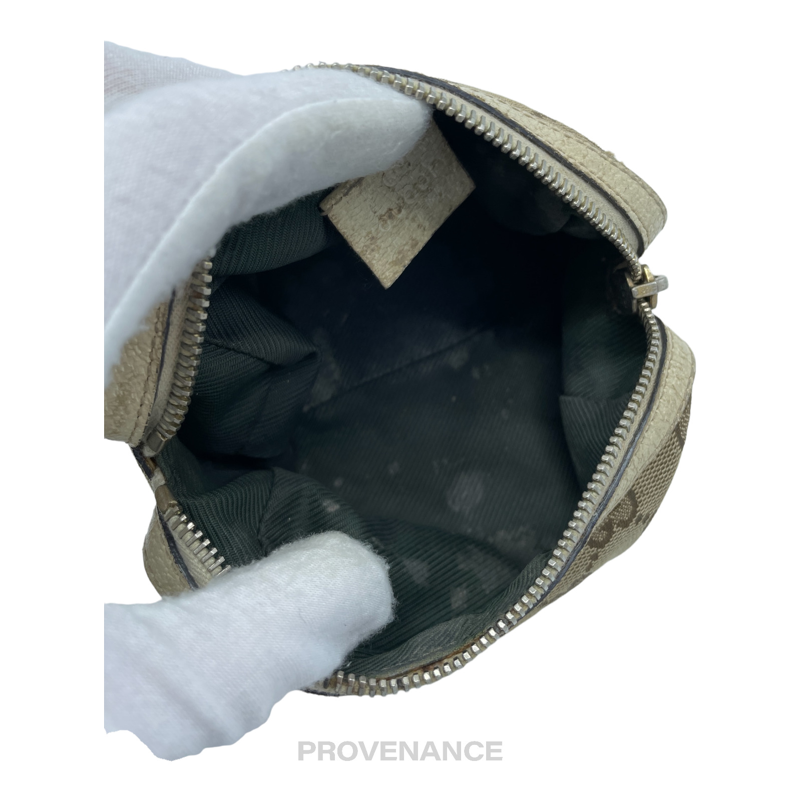 PROVENANCE - Gucci Zip Pouch - GG Canvas White Heart - 4