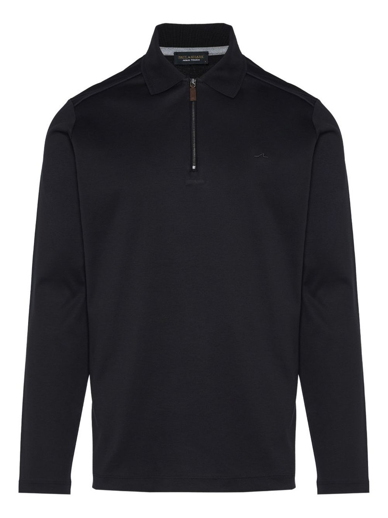 long-sleeve zip polo shirt 1