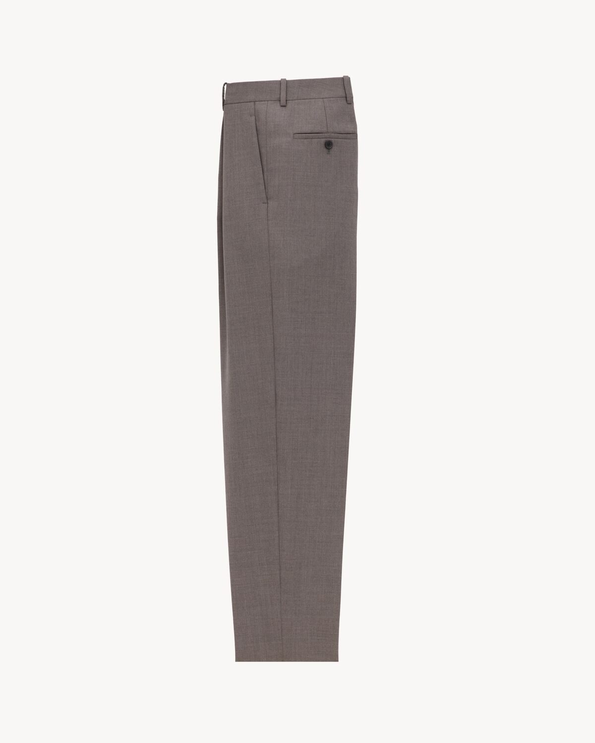 HIGH-WAISTED PANTS IN WOOL CHINÉ - 2