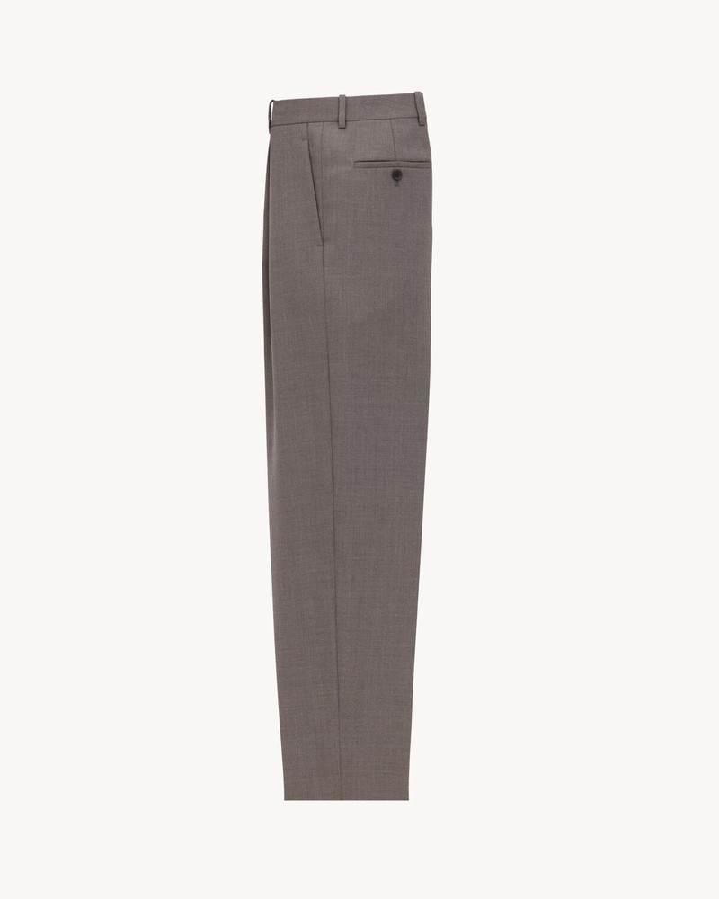 SAINT LAURENT HIGH-WAISTED PANTS IN WOOL CHINÉ outlook