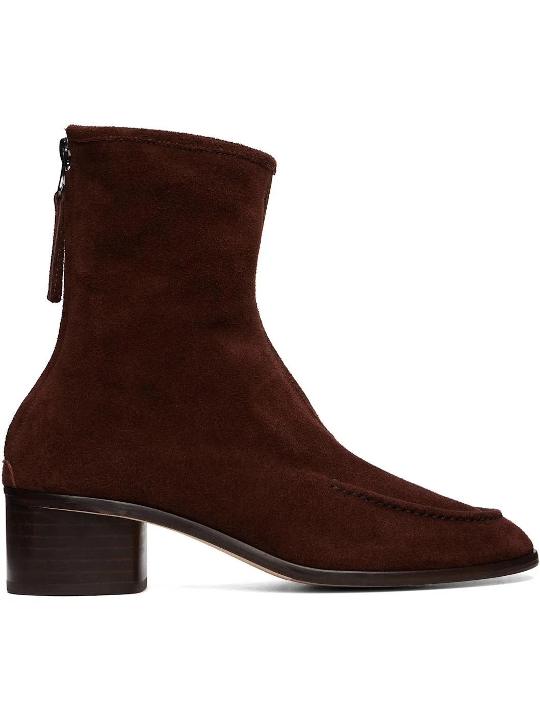 Brown Juliol Calf Suede Heeled Boots - 1