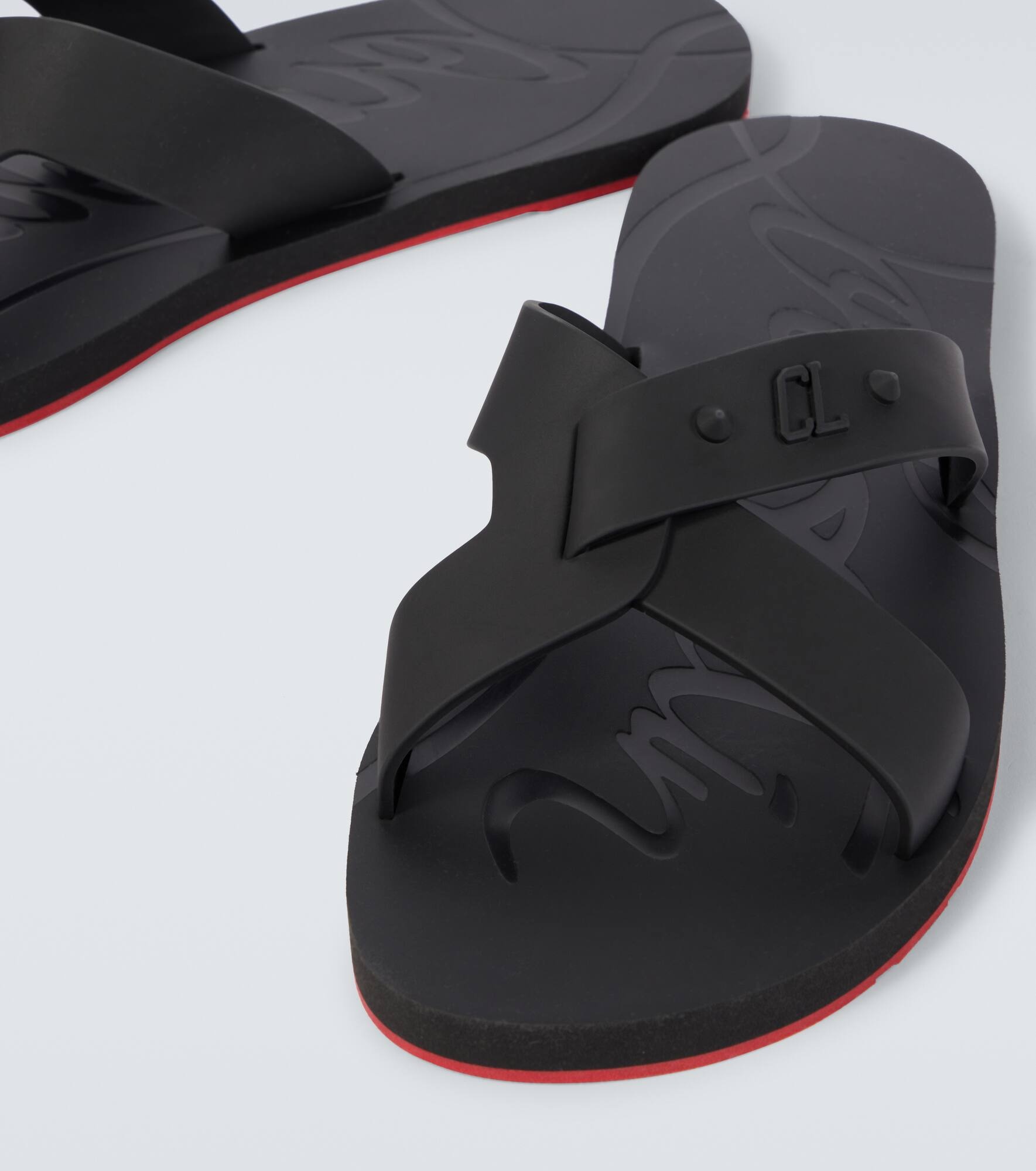 Loubi Cross rubber slides - 3