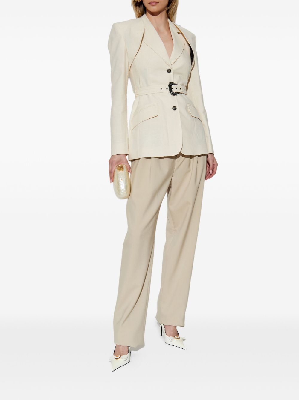 belted blazer - 2