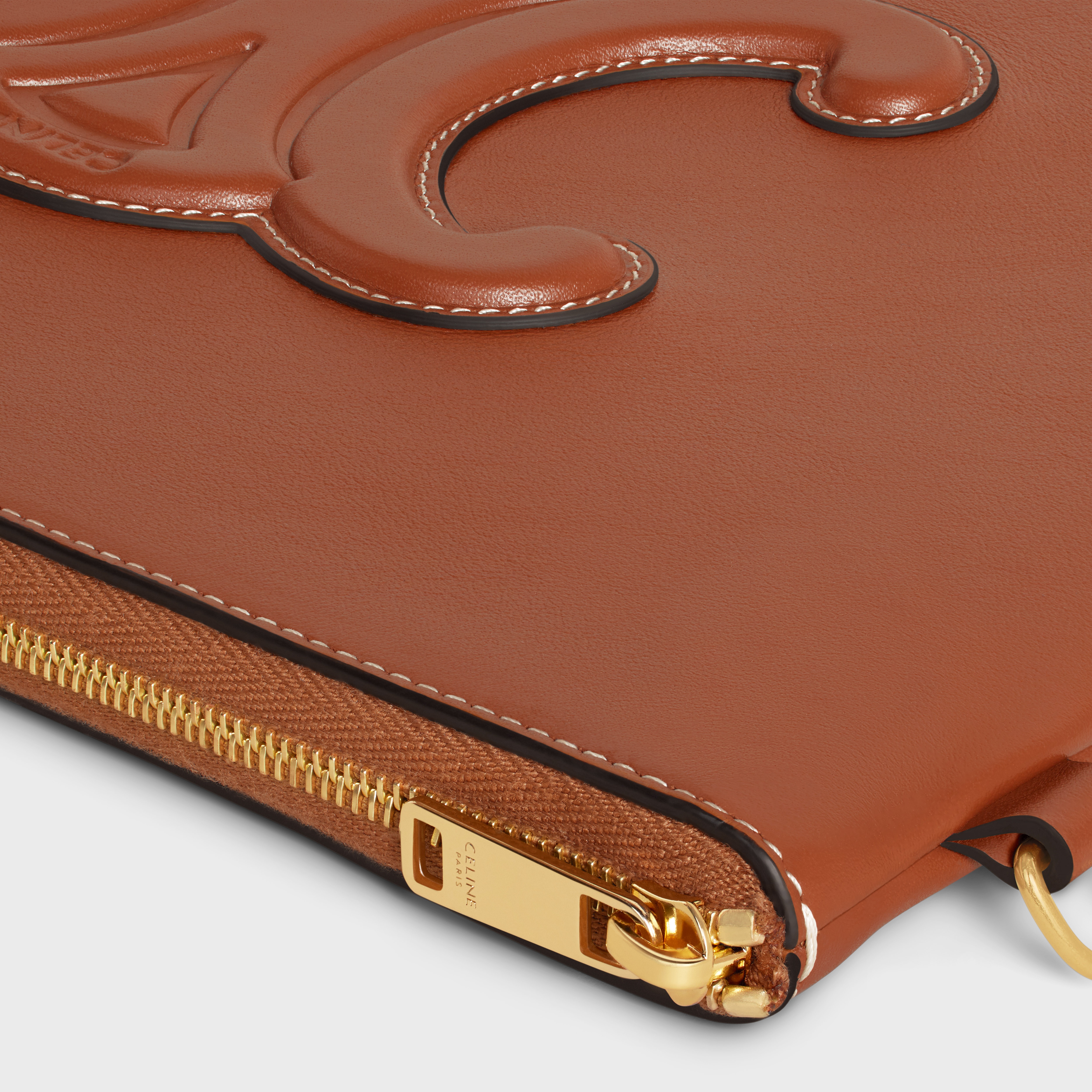 SMALL POUCH WITH STRAP CUIR TRIOMPHE in smooth calfskin - 5
