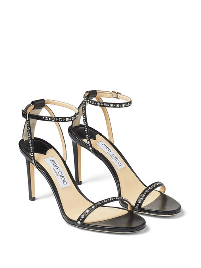 JIMMY CHOO Minny leather sandals 85mm outlook