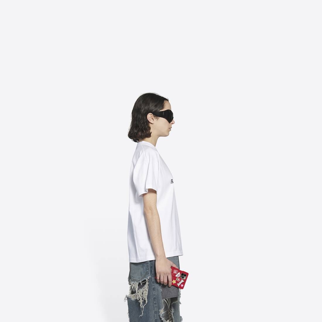 Women's Bb Pixel Medium Fit T-shirt in White - 2