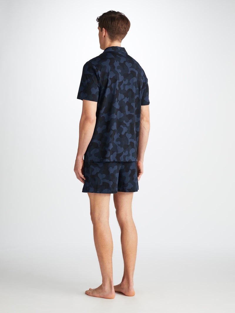 Men's Short Pajamas London 11 Micro Modal Navy - 4