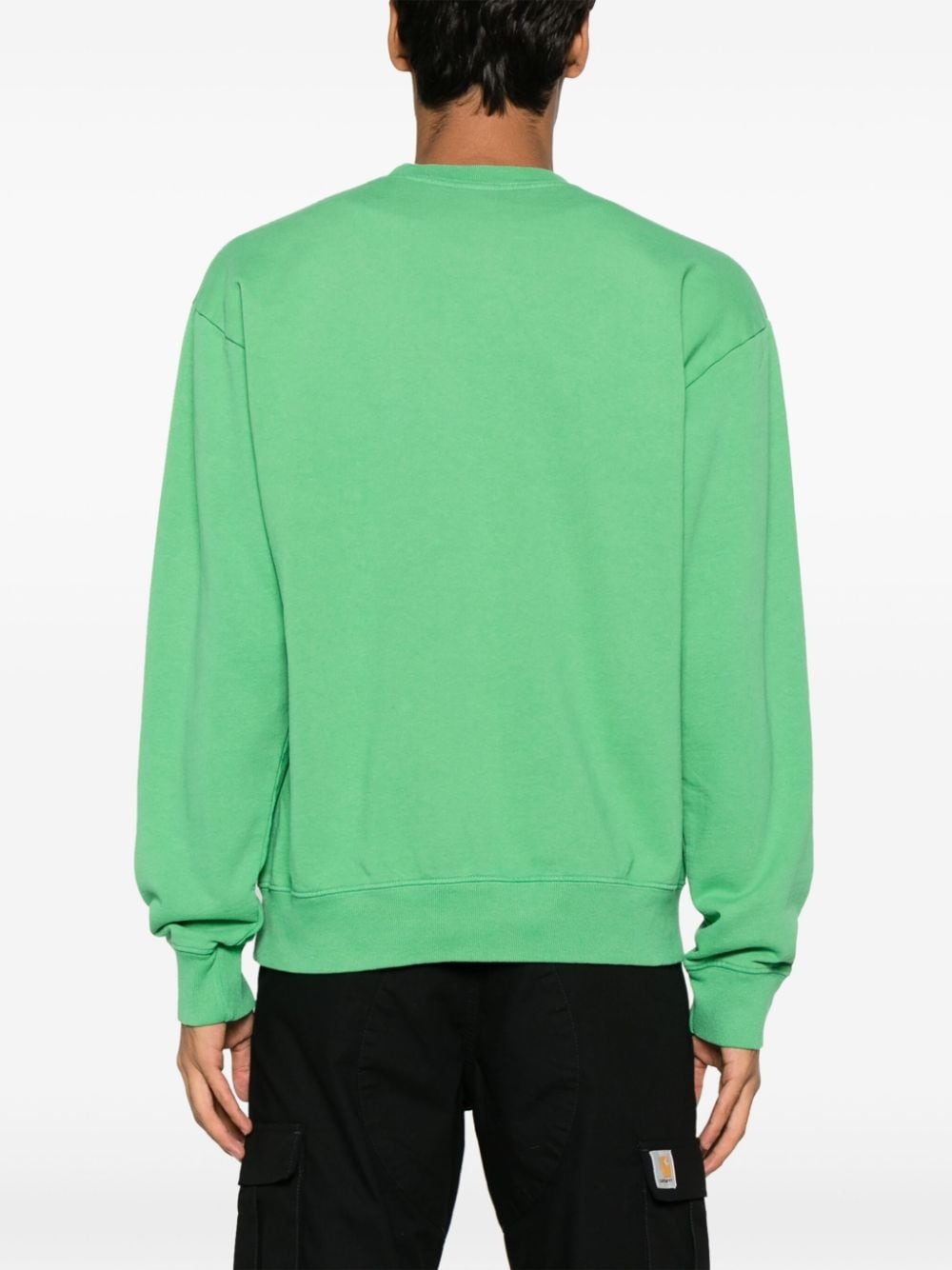 slogan-print cotton sweatshirt - 4