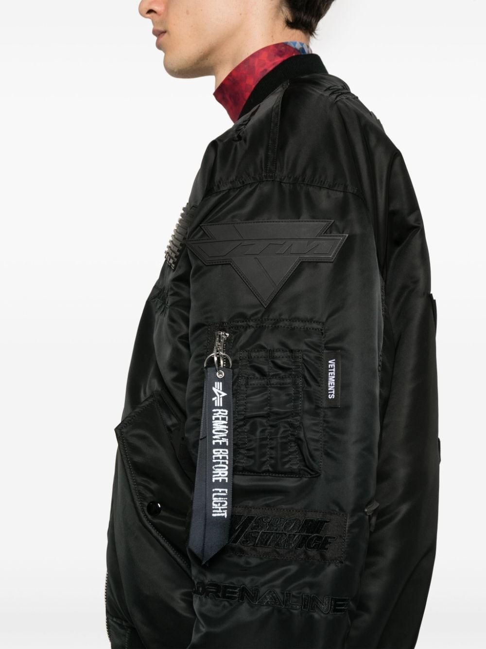 VETEMENTS Blackout Racing bomber jacket | REVERSIBLE