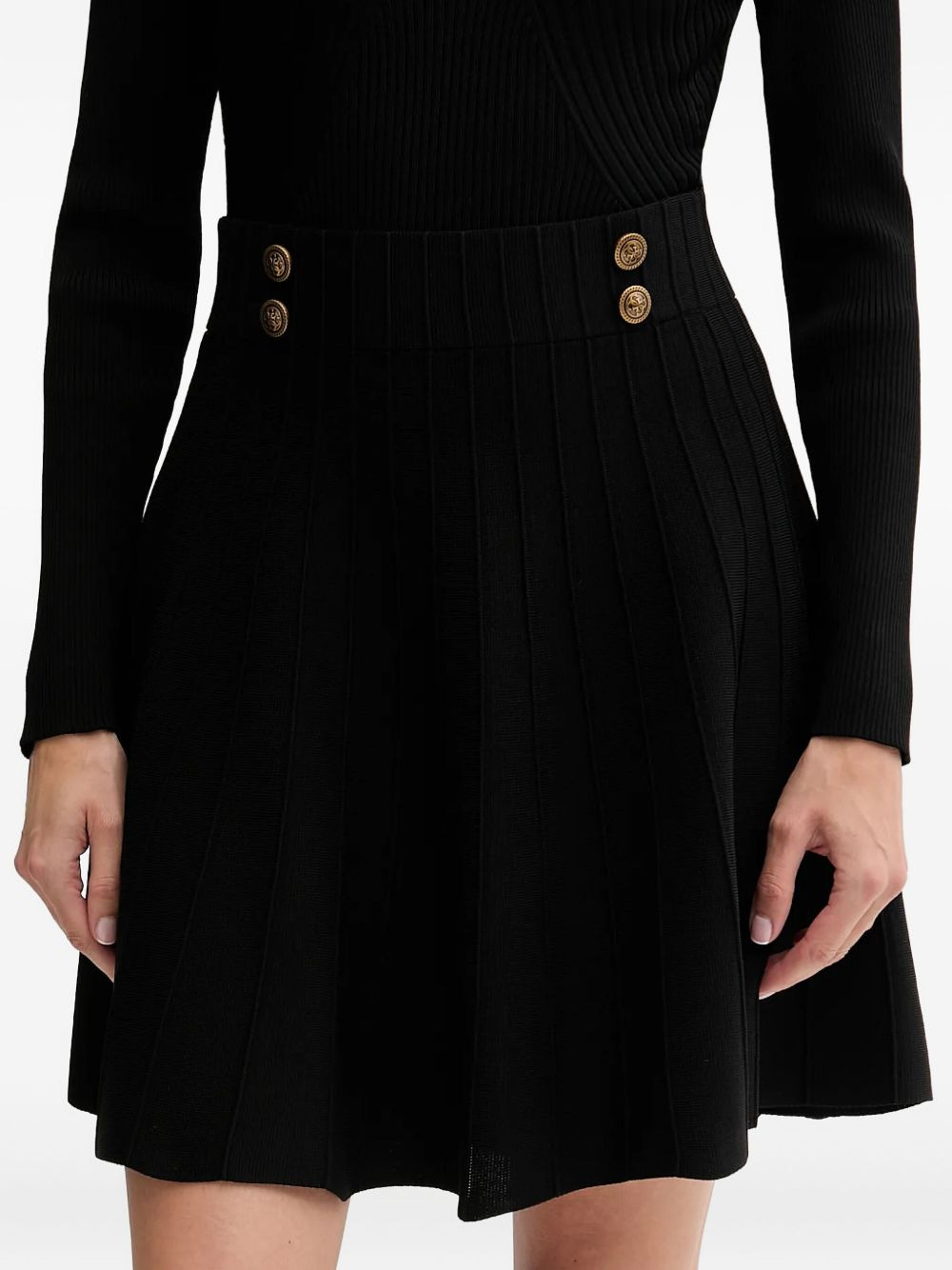button-detailed mini skirt - 2