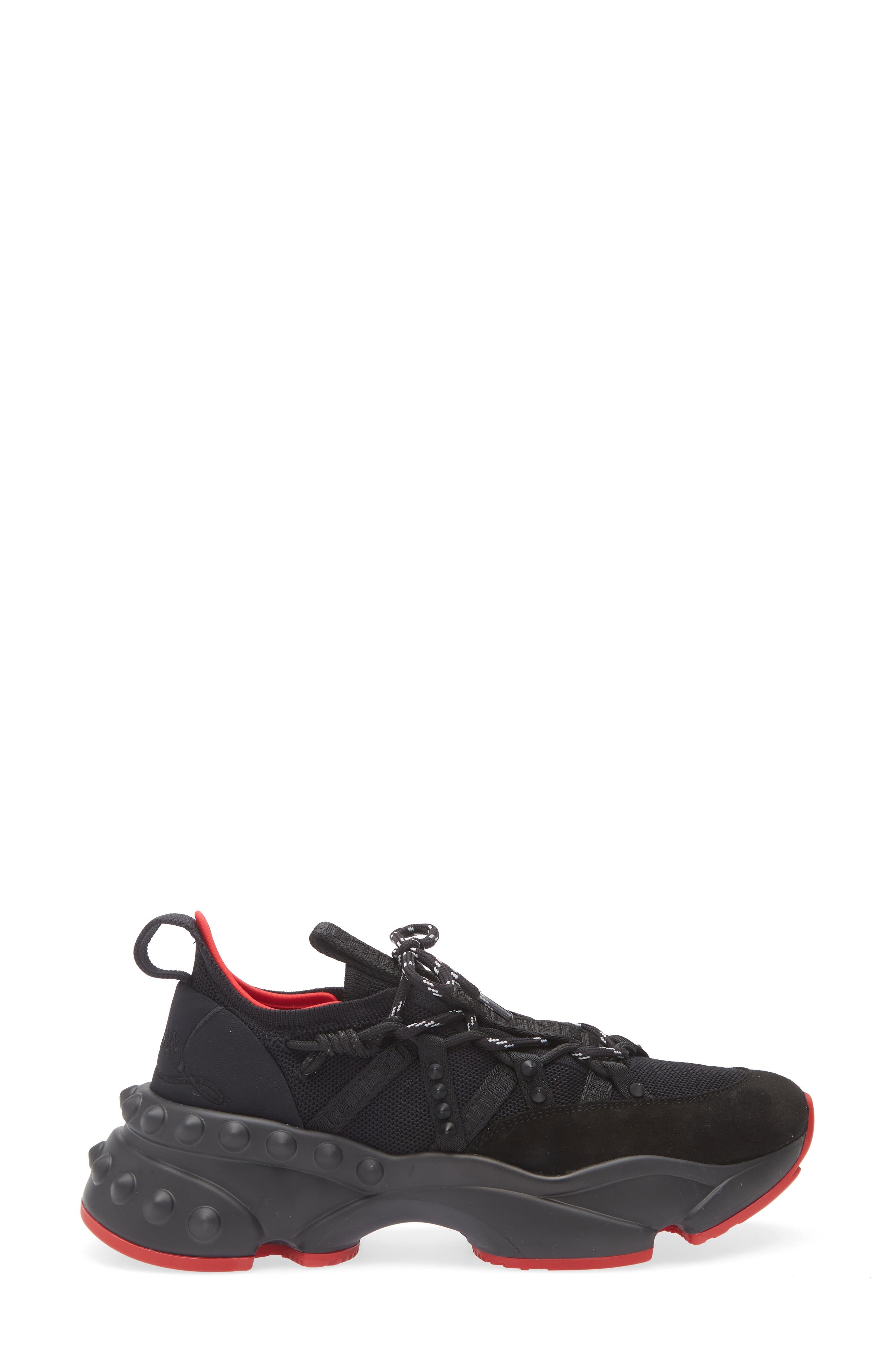 Christian Louboutin Trailnrun Spike Sneaker in Black at Nordstrom - 3