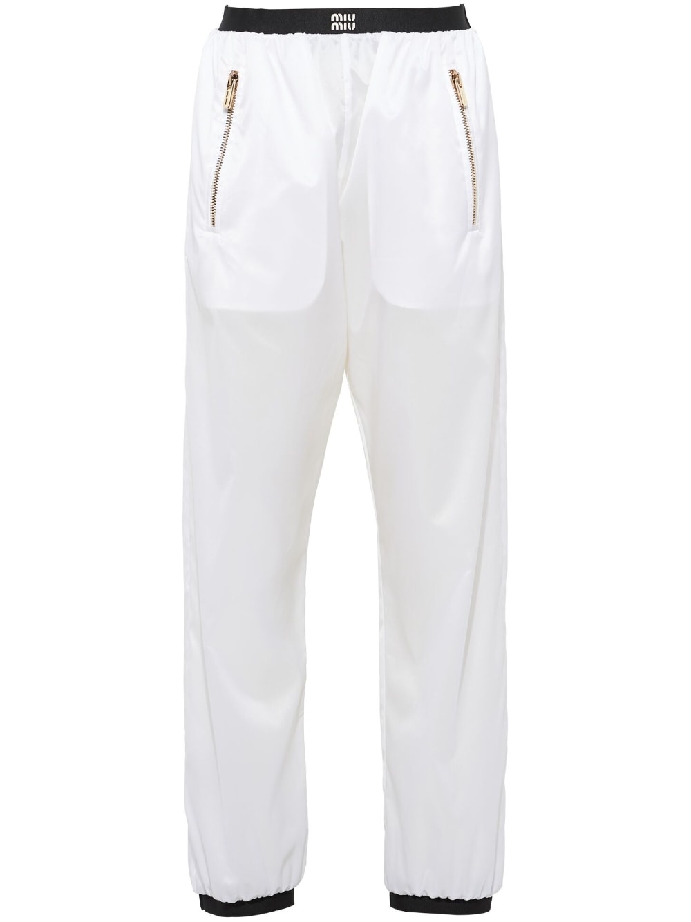 Miu Miu logo print track pants farfetch REVERSIBLE