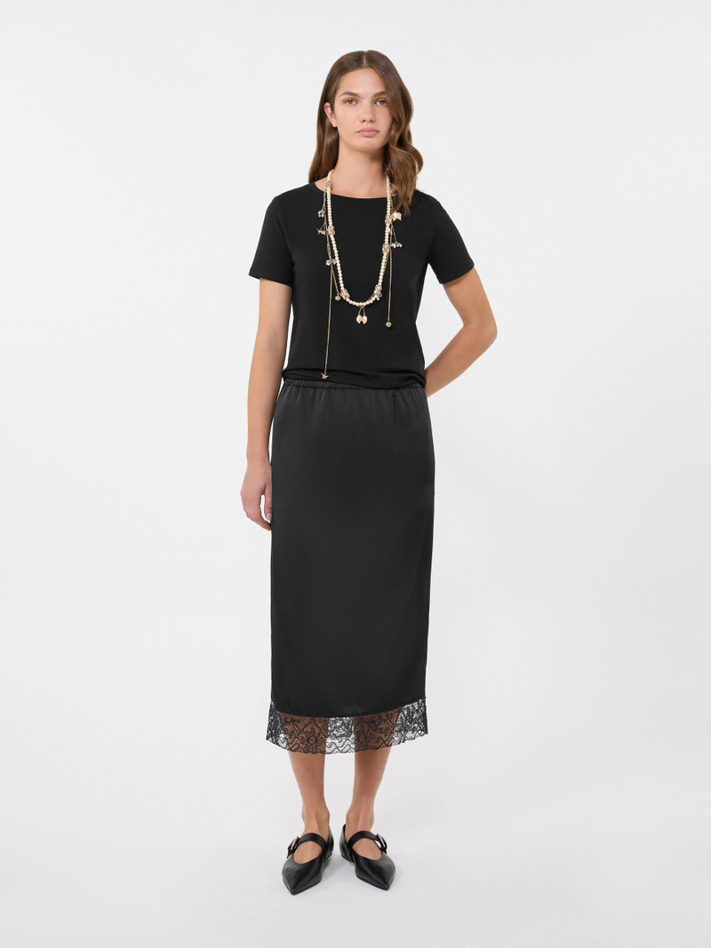 WEEKEND Max Mara Basic cotton jersey T-shirt - BLACK outlook