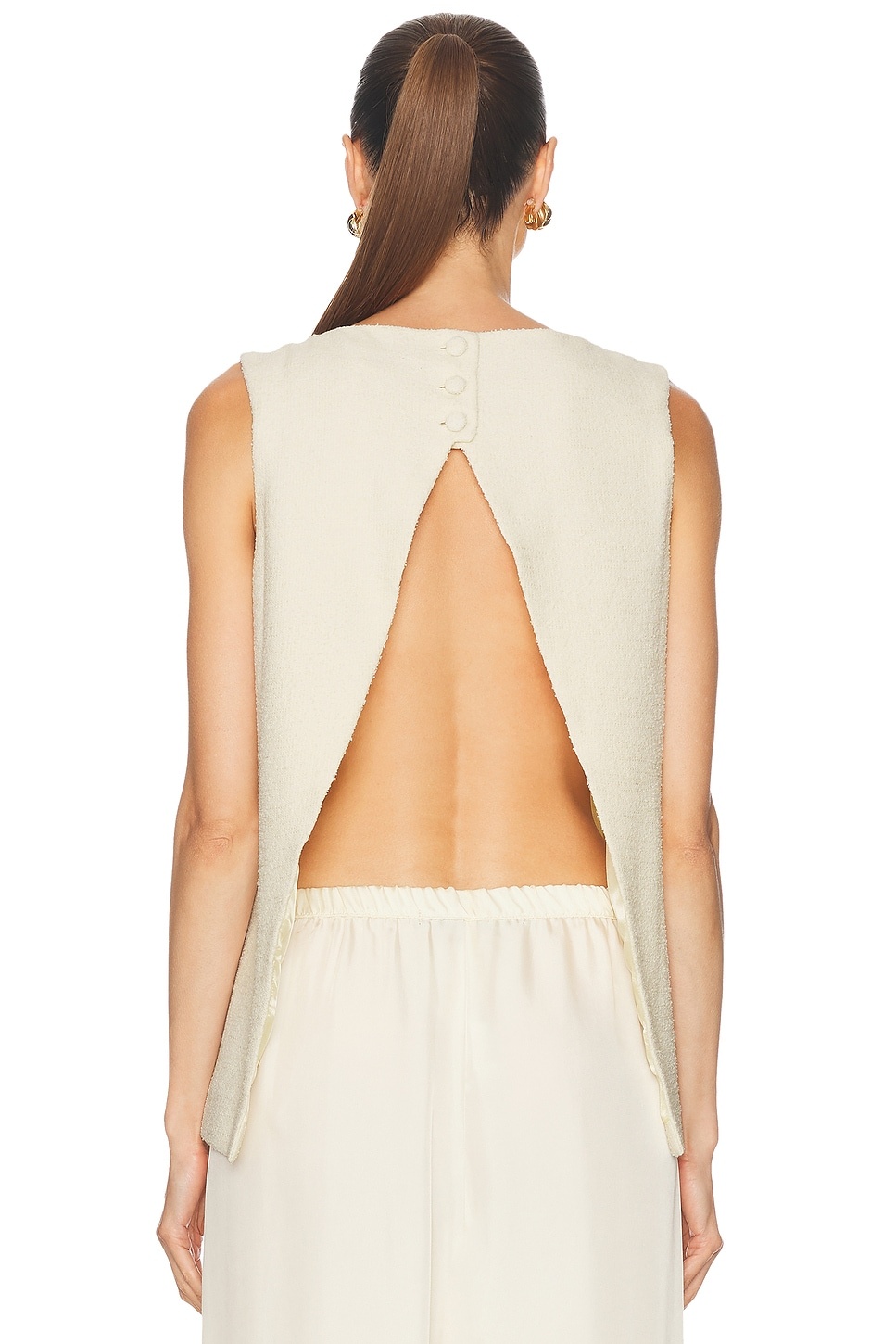 Open Back Boucle Top - 4