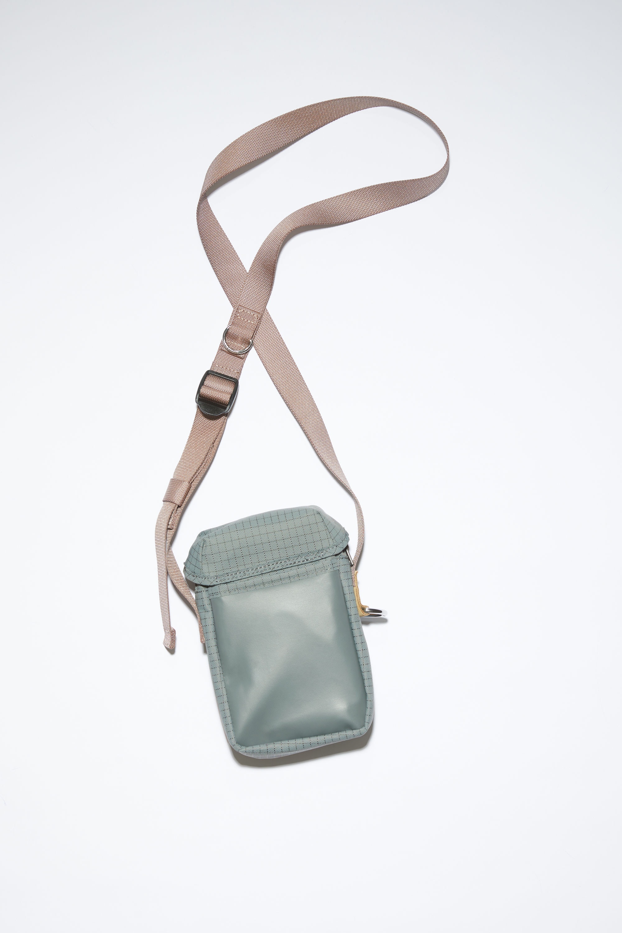 Ripstop phone pouch bag - Dark grey/old pink - 4