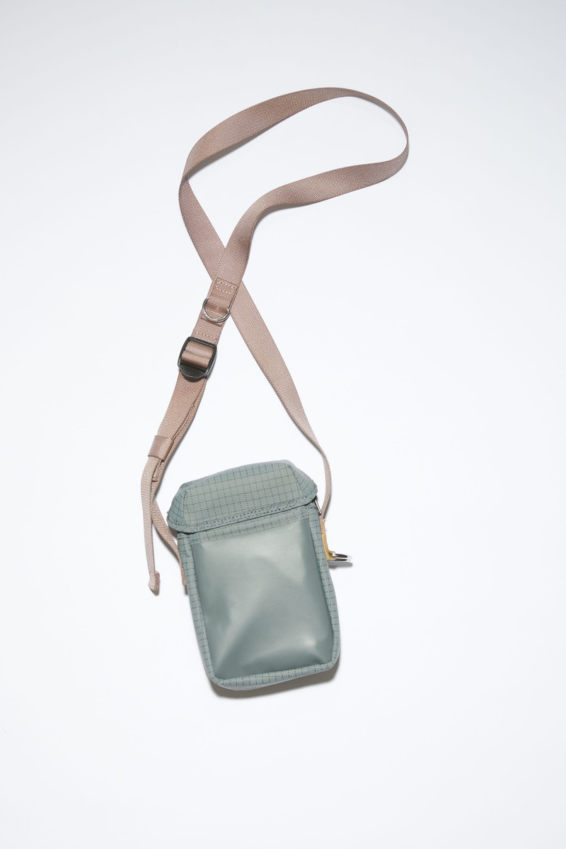 Acne Studios Ripstop phone pouch bag - Dark grey/old pink outlook