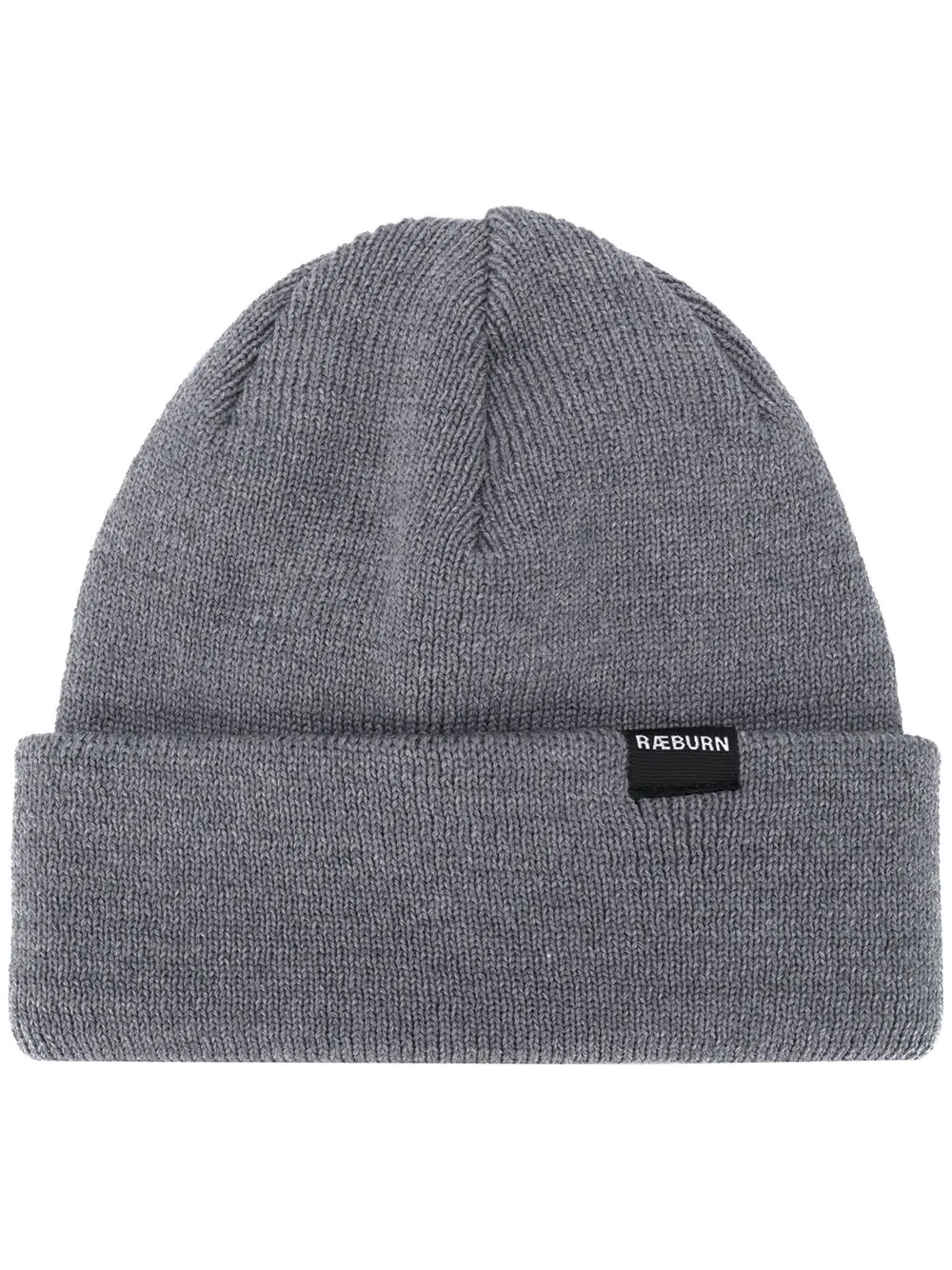 ribbed-knit logo patch beanie  - 1