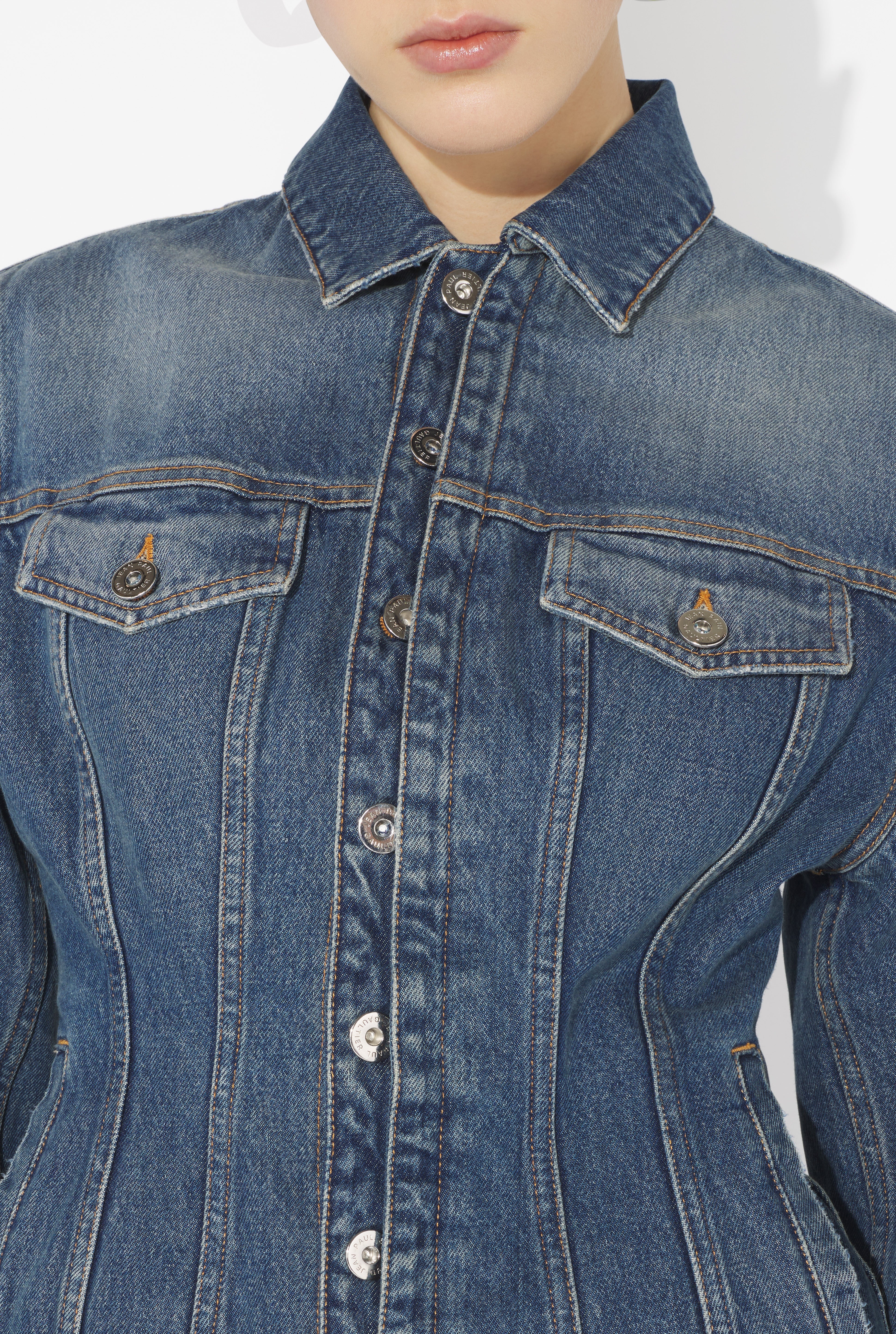 THE BLUE DENIM JACKET WITH OVERSIZED SLEEVES - 4